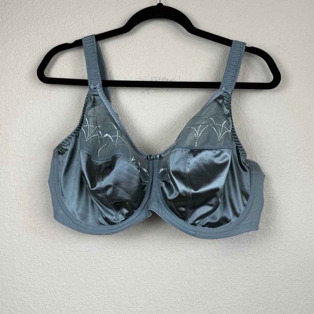 Elomi Cate Underwire Bra 38H Green Full Coverage Elegant Feminine Minimalist